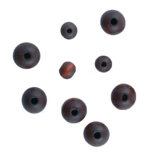 Load image into Gallery viewer, BEAD WOOD ROUND 12MM  + 8MM BROWN 55PCS
