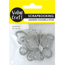 Load image into Gallery viewer, CRAFT MINI BUTTERFLY 50MM WHITE 3PC
