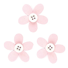 Load image into Gallery viewer, 3D Embellishments Resin - Wood 40MM Flower with Button pk 8Pcs
