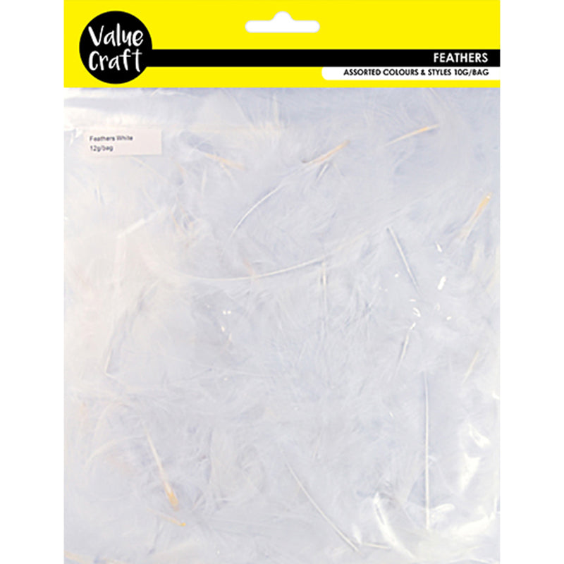 CRAFT FEATHERS WHITE 10G