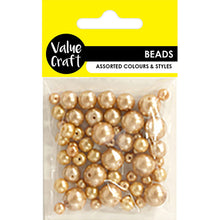 Load image into Gallery viewer, BEAD GLASS PEARL MIX GOLD 49PCS
