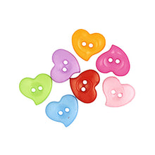 Load image into Gallery viewer, BEADS HEART BUTTON ASST W THREAD 30G
