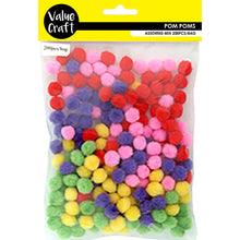 Load image into Gallery viewer, CRAFT POM POM 10MM MIXED 200 PCS
