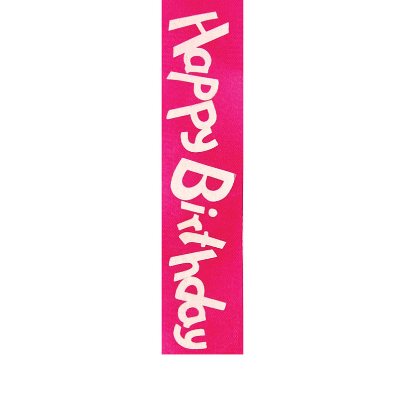 RIB 22MM HAPPY BIRTHDAY H.PK-WH 3M