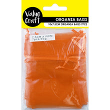 Load image into Gallery viewer, ORGANZA MINI 10CM x 7.5CM ORANGE 7PCS
