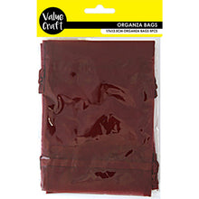 Load image into Gallery viewer, ORGANZA SMALL 17CM X 12.5CM BURGUNDY 5PC
