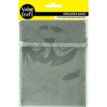 Load image into Gallery viewer, ORGANZA SMALL 17CM X 12.5CM SILVER 5PCS
