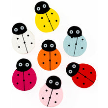 Load image into Gallery viewer, BEAD WOOD  2.5CM LADYBIRDS ASST 15PC
