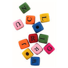 Load image into Gallery viewer, CRAFT WOODEN ALPHABET CUBE BEAD ASST 20G
