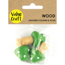 Load image into Gallery viewer, 3D CRAFT Wood Mushrooms Red or Green
