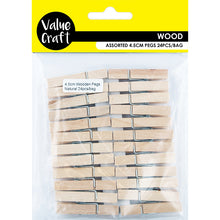 Load image into Gallery viewer, CRAFT WOODEN PEGS 4.5CM NAT 24PCS
