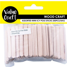 Load image into Gallery viewer, CRAFT WOOD ICY POLE STICK 55MM NAT 250PC
