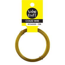 Load image into Gallery viewer, CRAFT WIRE SOFT 24 GAUGE GOLD 15M
