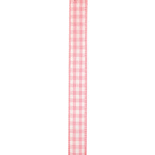 Load image into Gallery viewer, RIB 10MM GINGHAM PINK 3M
