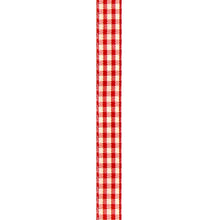 Load image into Gallery viewer, RIB 10MM GINGHAM RED 3M
