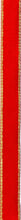 Load image into Gallery viewer, RIB POLY SATIN 10MM W-GLD EDGE RED 8M
