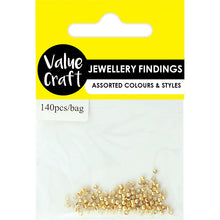 Load image into Gallery viewer, Jewellery Findings Crimpers Gold or Silver 140Pcs
