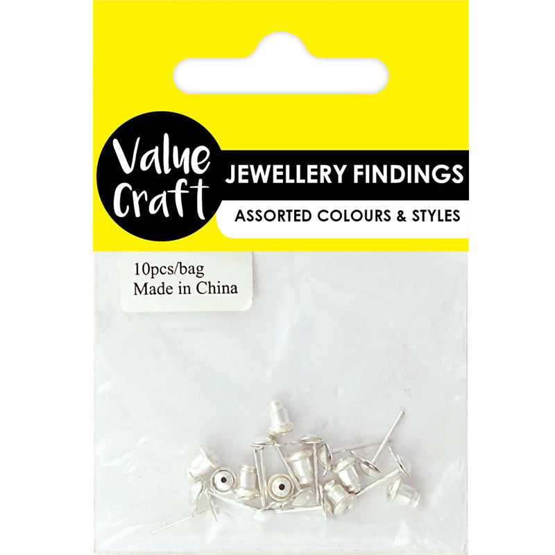 Jewellery Findings Post and Ends Silver 10PCs