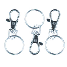 Load image into Gallery viewer, Jewellery Findings Key Ring Swivel Clasp Silver
