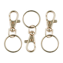 Load image into Gallery viewer, Jewellery Findings Key Ring Swivel Clasp Gold 3Pcs
