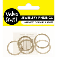 Load image into Gallery viewer, Jewellery Findings Split Rings 25mm Flat Silver 5Pcs
