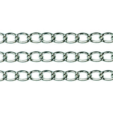 Load image into Gallery viewer, Jewellery Findings Chain Twist Oval Link 5x3mm BR Silver 1m

