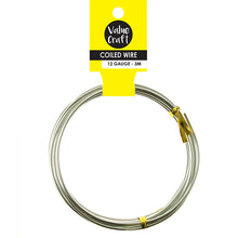 Load image into Gallery viewer, Craft Coiled Wire 12G 3 metres in Silver, Gold or Black   
