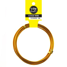 Load image into Gallery viewer, Craft Coiled Wire 12G 3 metres in Silver, Gold or Black   

