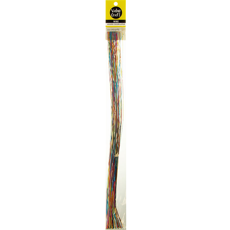 Craft Wire Multi-Coloured Gauge 24 40cm 60G
