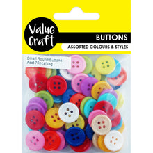 Load image into Gallery viewer, CRAFT BUTTON 1.5CM SMALL ROUND ACRYLIC 70PCS
