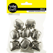 Load image into Gallery viewer, BELLS SLEIGH  LARGE SILVER 3.5CM 8PC
