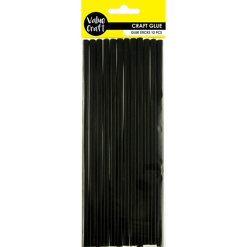 CRAFT GLUE STICK Black 19CM 12Pcs