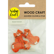 Load image into Gallery viewer, 3D Embellishments Wooden - Cats Orange 3Pcs
