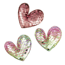 Load image into Gallery viewer, PUFFY SHAPES W SEQUIN HEARTS ASST 3PC
