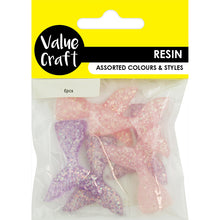 Load image into Gallery viewer, 3D RESIN MERMAID TAILS PASTEL AB 6PC
