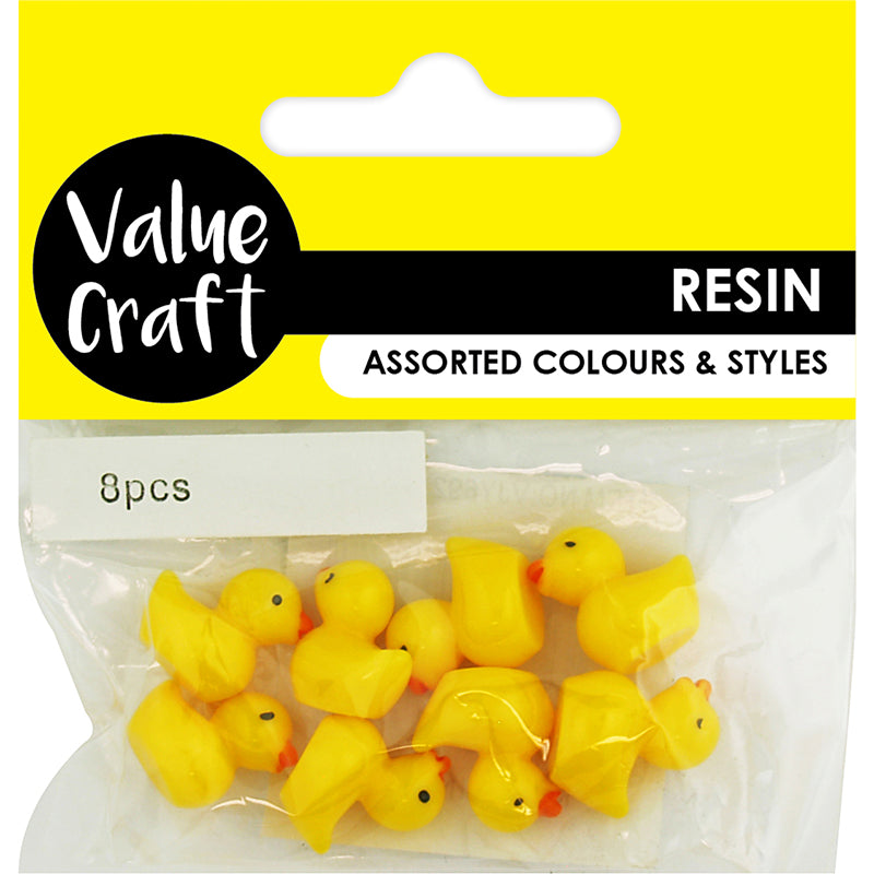 3D RESIN DUCKS MINI Yellow 8PC