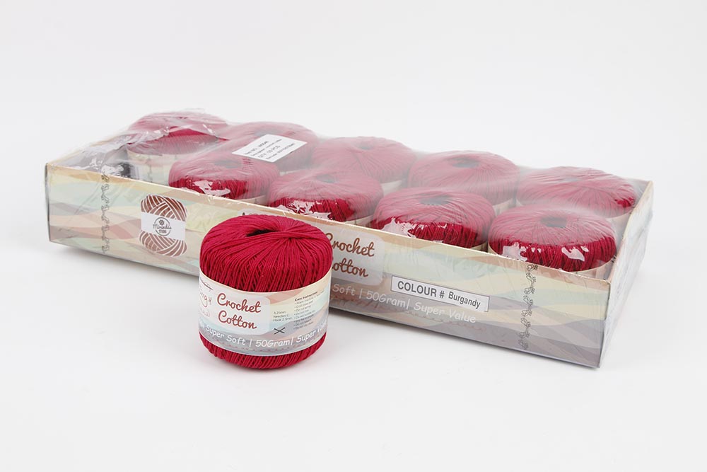 Crochet Cotton Burgundy