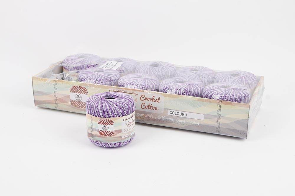 Crochet Cotton Purple/White