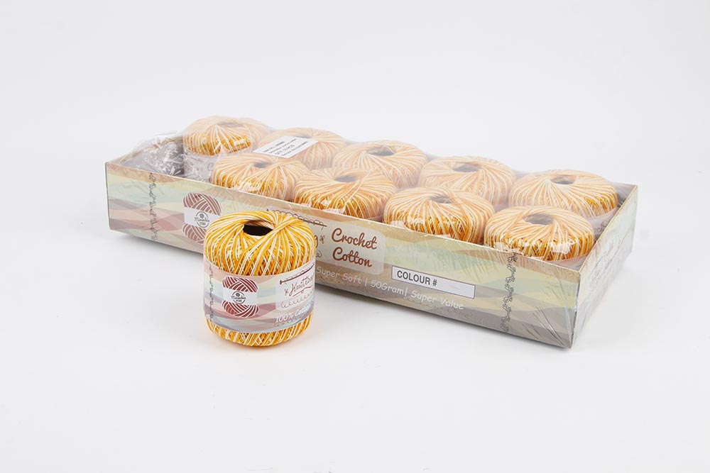 Crochet Cotton Yellow/White