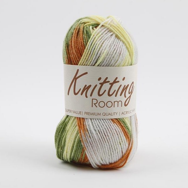 100g Knitting Yarn - Orange/Yellow/ Green Multi
