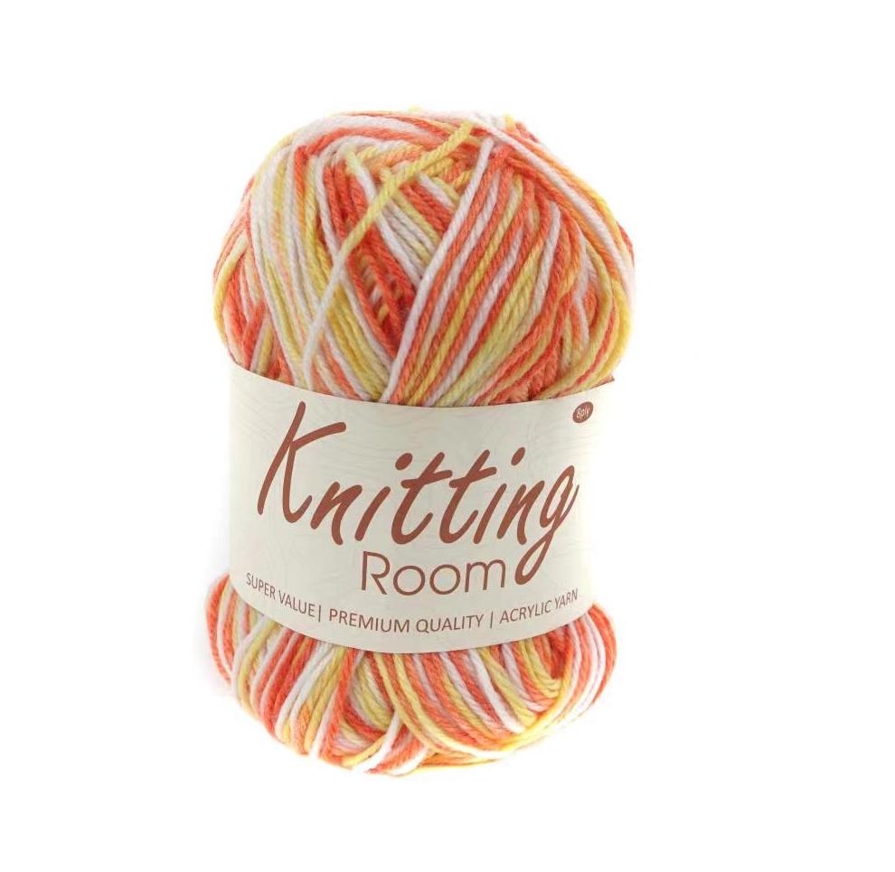 100g Knitting Yarn - Orange Multi