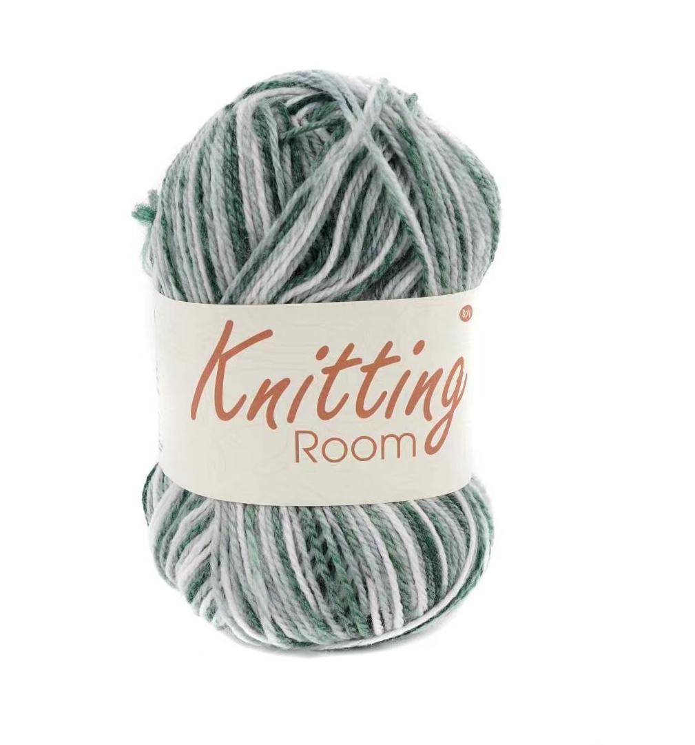 100g Knitting Yarn - Dark Green Multi